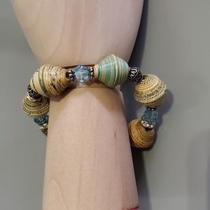 Rwandan recycled paper bracelet